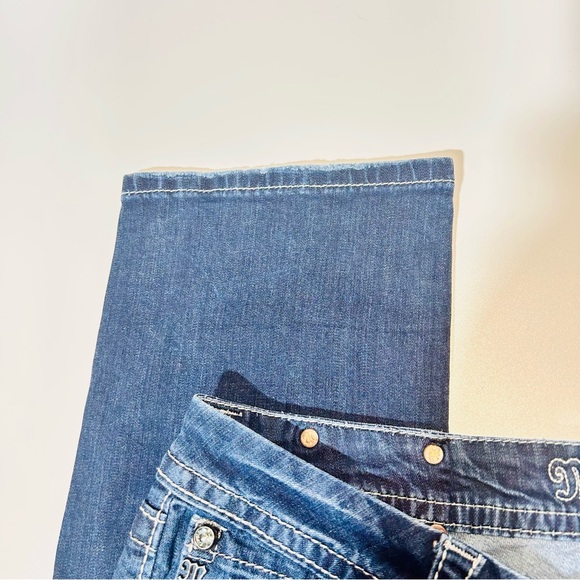 Miss Me jeans Signature Cropped Straight jeans embellished pockets women Size 32 - Picture 5 of 12
